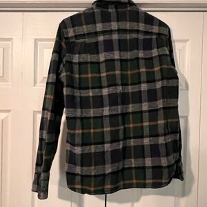 The North Face Green and Gray Plaid Shirt